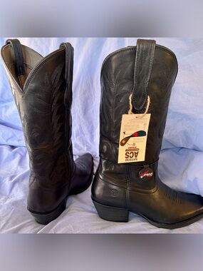 Durango Black Western Heeled Pull-On Boots